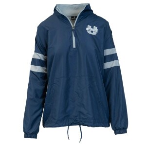 Navy Q-Zip U-State Aggies Utah State Stripes Women's 1/4-Zip Jacket